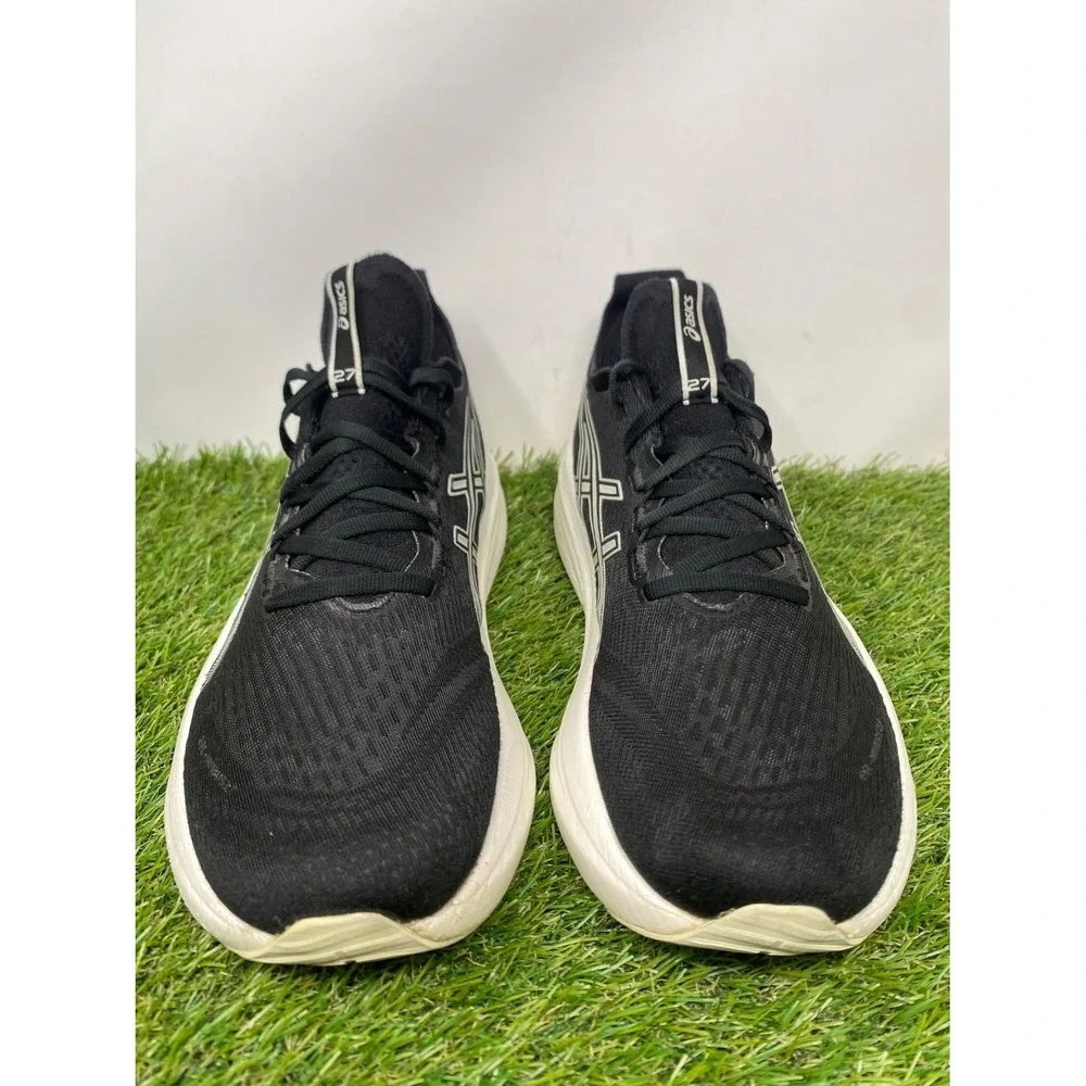 Asics GEL-Nimbus 27 Mens US 9.5 Black White Shoes Athletic Running Sneakers Gym
